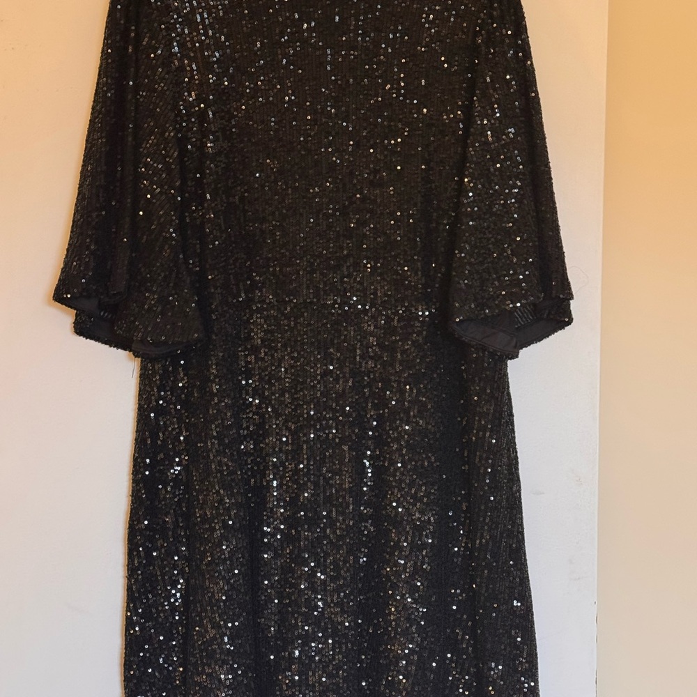 Old Navy Black Sequin Long Sleeve Dress